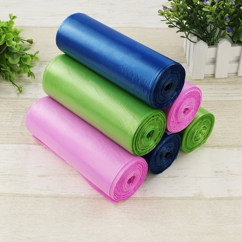 HOMMP 2.6 Gallon Trash Bags, Colored, 120 Counts/ 6 Rolls - Image 4